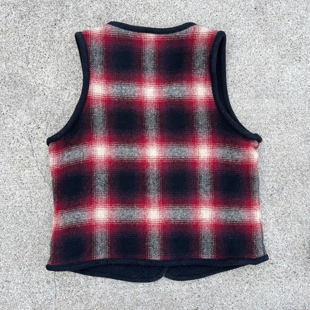 Reversible Plaid Wool Vest Eddie Bauer | Size Small Women - Picture 2 of 6